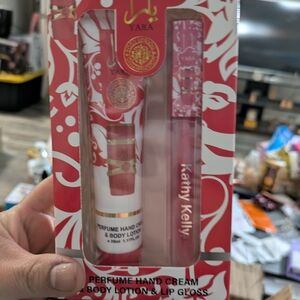 Ara Yara Perfume Hand Cream & Kathy Kelly Lip Gloss - Pink